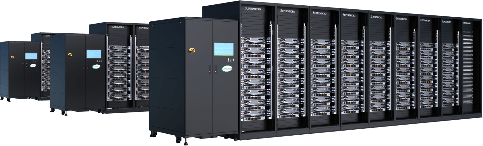 Supermicro In-Row Cluster Shot