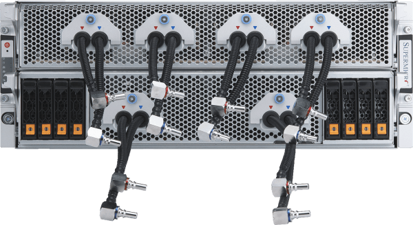 Supermicro 4U Liquid-Cooled 8-GPU System (SYS-421GE-TNHR2-LCC or AS -4125GS-TNHR2-LCC)