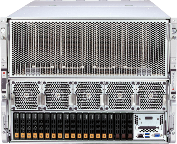 Supermicro 8U Air-Cooled 8-GPU System (SYS-821GE-TNHR or AS -8125GS-TNHR)